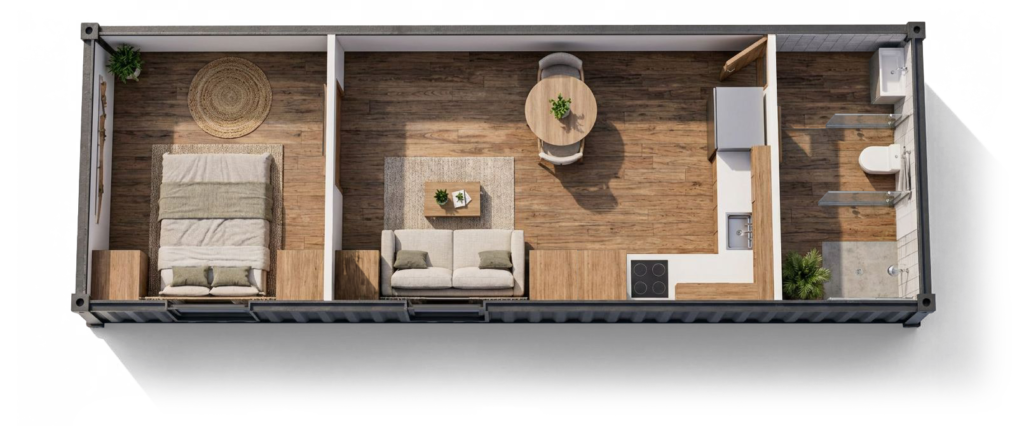 contentor casa exemplo plano